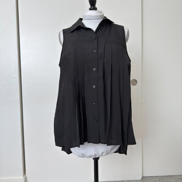 BCBGeneration Sleeveless Collared Blouse - Picture 1 of 8
